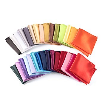 Pocket Square For Men Assorted Men Handkerchiefs 30 Kinds of Colors