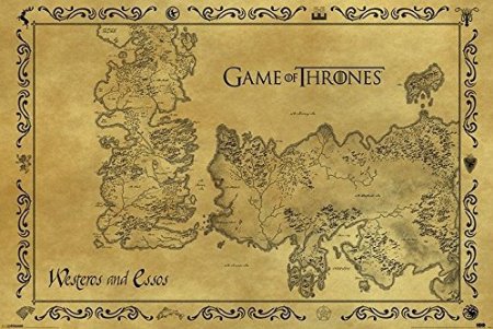 Game Of Thrones Antique Maps Poster Print (24 X 36)