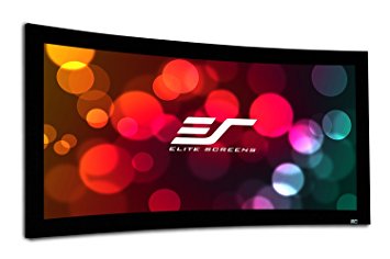 Elite Screens Lunette Series, 100-inch 16:9, Curved Fixed Frame Projection Screen, Model: Curve100WH1