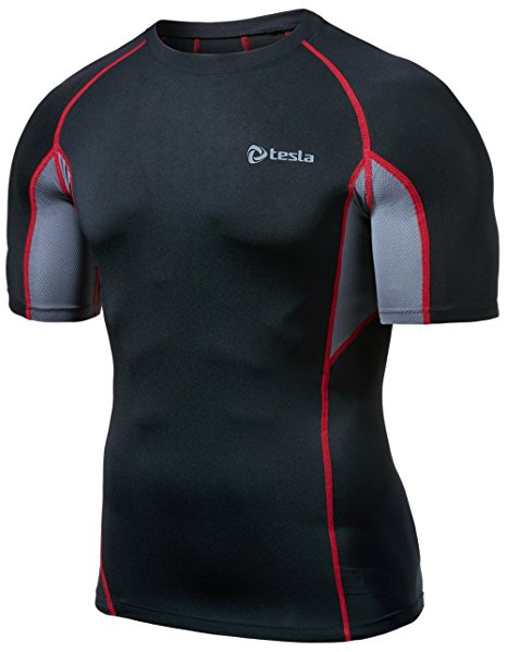 Tesla Men's Cool Mesh Compression Baselayer Short / Long Sleeve T Shirts R14/R19