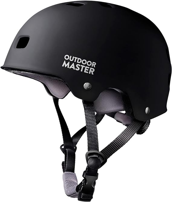 OutdoorMaster Skateboard Cycling Helmet - Two Removable Liners Ventilation Multi-Sport Scooter Roller Skate Inline Skating Rollerblading for Kids, Youth & Adults