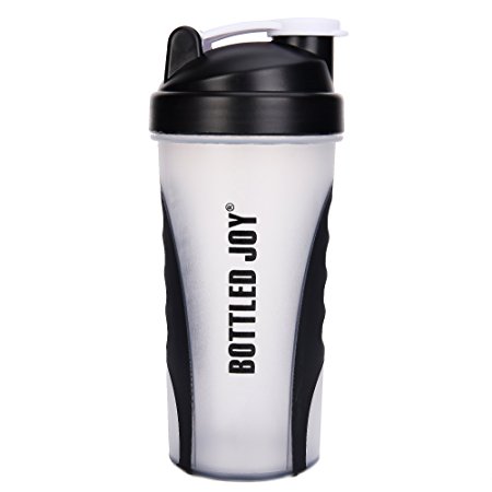 BOTTLED JOY Protein Shaker Bottle, Grip 100% BPA-Free Leak Proof SportMixer Fitness Sports Nutrition Supplements Powder Mix Shake Bottle, Non-slip Part 27oz 800ml