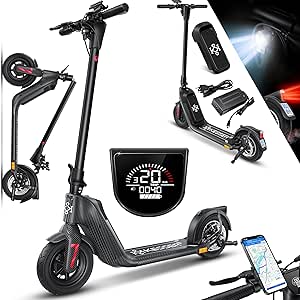 KESSER E-Scooter mit Straßenzulassung 40km Reichweite Faltbarer Elektro 36V / 10 Ah Batterie Roller Belastung bis 120kg 450W Motor 10' Reifen LCD-Display und universelle Smartphonehalterung