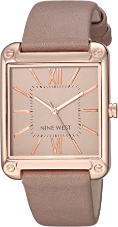 Nine West Women's Rectangular Case Strap Watch