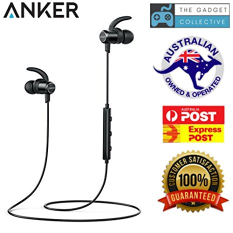 Bluetooth Headphones, Anker SoundBuds Slim Lightweight Wireless Headphones, IPX5 Sweatproof Sports Headphones with Mic and 7 Hrs Play Time for Running, Cycling, Gym, Travelling and More