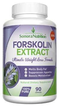 Forskolin Extract Ultimate Weight Loss Formula - 250 mg at 20 for 50 mg Active Forskolin -shy 90 Capsules45 Day Supply