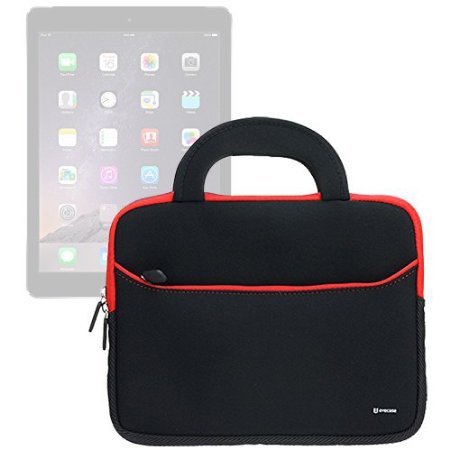 Evecase iPad Air 2 / iPad Pro 9.7 Case Bag, UltraPortable Handle Carrying Portfolio Neoprene Sleeve Case Bag for Apple iPad Pro 9.7, iPad Air 2 (iPad 6) / iPad Air (iPad 5), iPad 4, iPad 3, and iPad 2 - Black