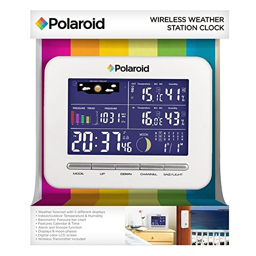 Polaroid PDC001 Wireless Weather Station Clock