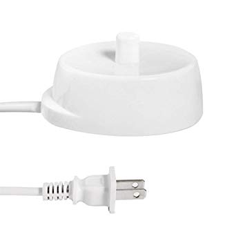 LESHP Electric Toothbrush Replacement Charger,Compatible with Braun Oral B Toothbrush Portable Environmental ABS For Travel (White)