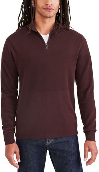 Dockers Men's Regular Fit Long Sleeve Quarter Zip Sweater