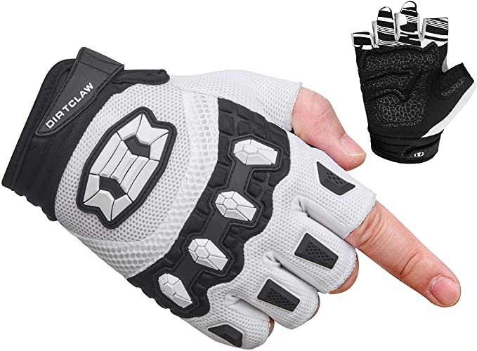 Seibertron Dirtclaw Youth BMX MX ATV MTB Road Racing Mountain Bike Bicycle Cycling Off-Road/Dirt Bike Gel Padded Anti - Slip Palm Fingerless Gloves Motorcycle Motocross Sports Gloves