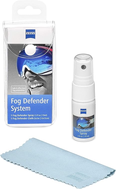 ZEISS Fog Defender System Anti-Fog Kit for Glasses 3 Pack – 3 Spray Bottles and 3 Microfiber Cloths