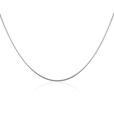 J.Rosée 925 Sterling Silver 0.8MM Necklace Chain - Super Thin but Strong - Spring Ring Clasp, 18"