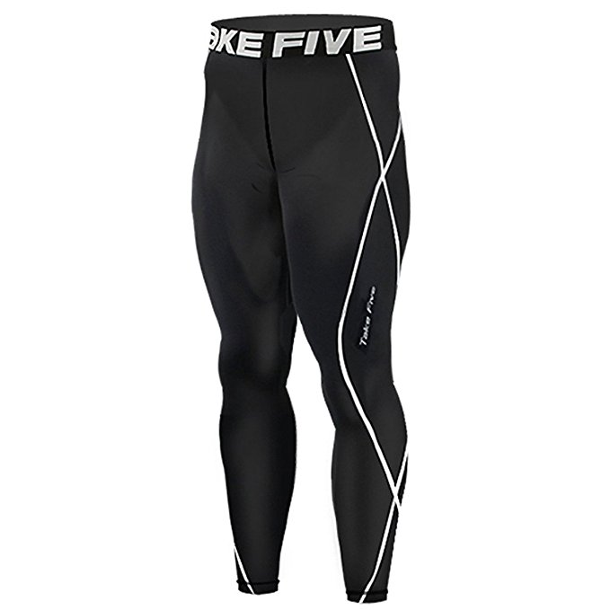 New 011 Take Five Skin Tights Compression Leggings Base Layer Black Running Pants Mens S - 3xl