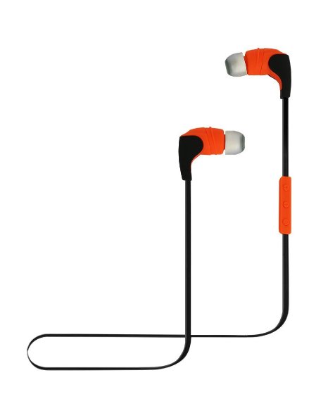 Avia Form Fitting Bluetooth Earbuds with Inline Mic & 2 Extra Ear Cushions, Red (More Colors)