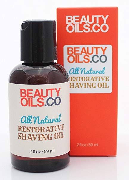 All Natural Restorative Shaving Oil (2 fl oz) - Moisturizes and Protects Against Nicks, Cuts and Razor Burn