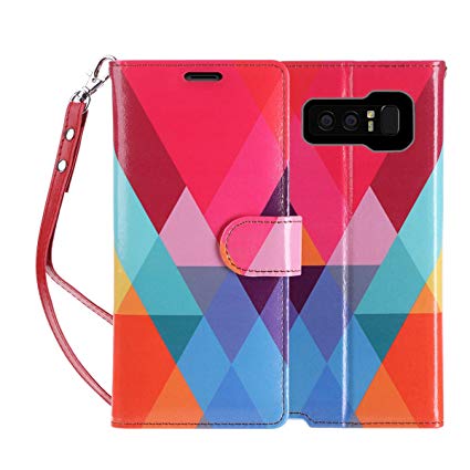 FYY Case for Note 8/Galaxy Note 8, [RFID Blocking wallet Case] Handmade Flip Folio Case [Kickstand Feature] With ID And Credit Card Protector for Galaxy Note 8(2017) Pattern 15