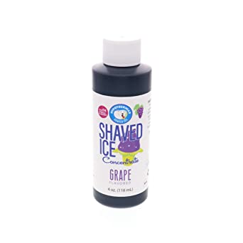 Grape Shaved Ice and Snow Cone Flavor Concentrate 4 Fl Ounce Size
