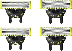 Genuine Philips OneBlade 360 Replacement Blades, for OneBlade Electric Shaver and Trimmer, 4 Pack, Model QP440/50