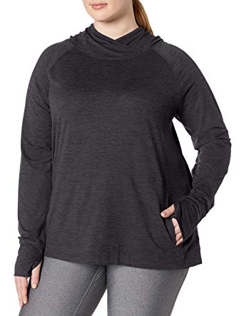 Amazon Essentials Women's Plus Size Brushed Tech Stretch Popover Hood