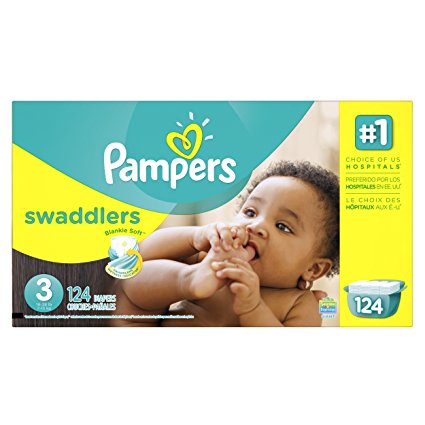 Pampers Swaddlers Diapers Size 3 Giant Pack 124 Count