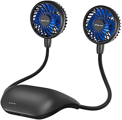 OPOLAR Neck Fan, 10000mAh Portable Personal Fans, Mini Neckband Fan Battery Operated Lasts 26 Hours, 6 Speeds Strong Airflow, Hands Free Sport Fan, USB Rechargeable Hanging Fan for Home Travel Outdoor