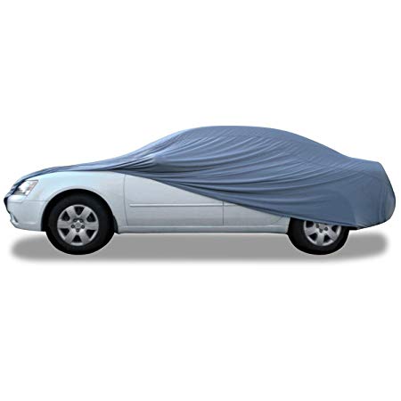 Budge GSC-2 Indoor Stretch Car Cover Gray Size 2: Fits up to 14'2" Luxury Protection, Soft Inner Lining, Breathable, Dustproof