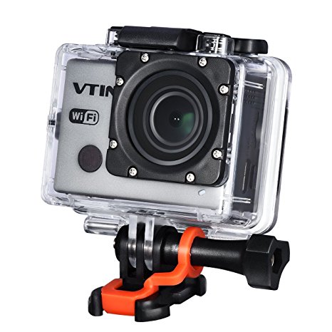 Vtin WiFi Action Video Camera 2" 1080P 30fps FHD Sports Camera Waterproof Camcorder with Wrist Remote Control