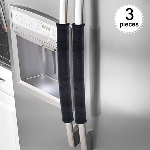 Comforfeel Refrigerator Door Kitchen Appliance Handle Covers, Keep Your Kitchen Appliance Handle Clean (Black)
