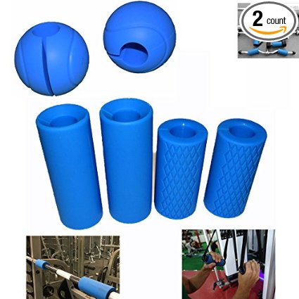 E2shop Dumbbell Grips, Barbell Grips Thick Bar Adapter Muscle Builder Weightlifting Fat Grips(1 pair)