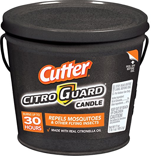 Cutter 96459-1 Slate Citron Guard 17 oz Insect Repellent Bucket Candle (6 Pack)