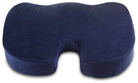 CQ Wellness Breathable Coccyx Orthopedic Comfort Foam Seat Cushion (Blue)
