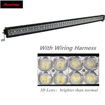Autofeel 50 inch 288w Philips LED Light Bar Flood Spot Combo Beam for Jeep 4x4 ATV 4wd SUV UTE Trucks with Wiring Harness