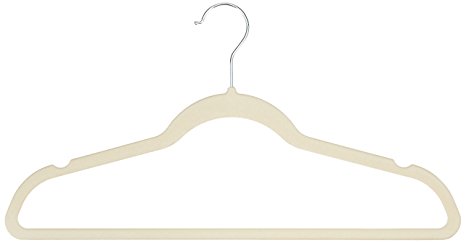 AmazonBasics Velvet Suit Hangers, 30-Pack, Ivory