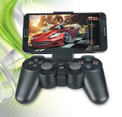 Khanka Universal Game Holder Mount Clip Cradle for PS3 Controller Connected Apple iPhone 5 5S 6 Plus/Samsung Galaxy S4 S5 i9500 Note 2 3/LG/Sony/Smartphone