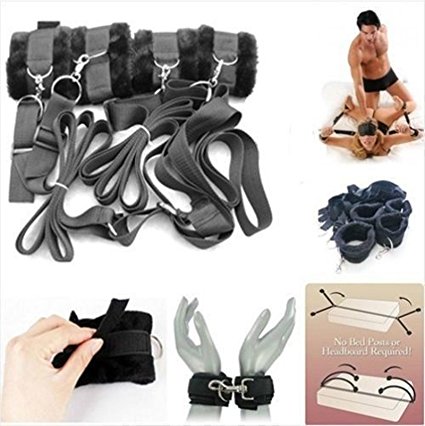 Healtheveryday® Sex Bed Restraints Handcuffs Hidden Toys SM Adult Product Plush Cuff Sex Bed Restraints Handcuffs Hidden Erotic Positioning Bondage Temperament Toys SM Adult Product Plush Cuff