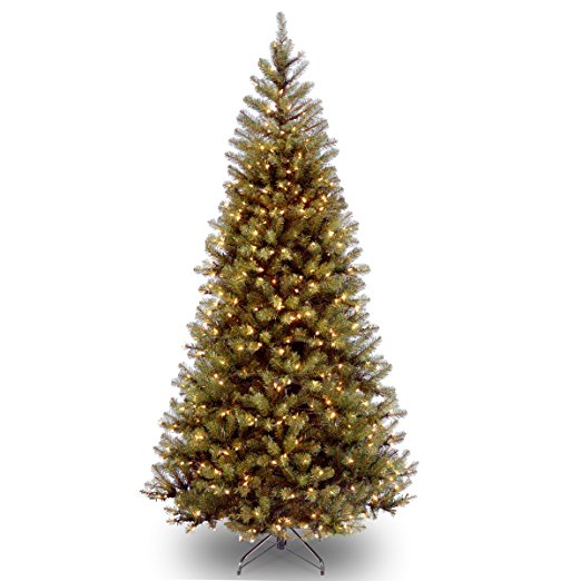 National Tree 7 Foot Aspen Spruce Tree with 400 Clear Lights, Hinged (AP7-300-70)