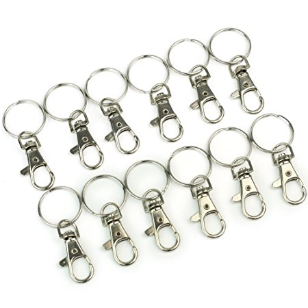 12 x Lobster Clasps Swivel Trigger Clips Snap Hooks Bag Key Ring Charms Findings