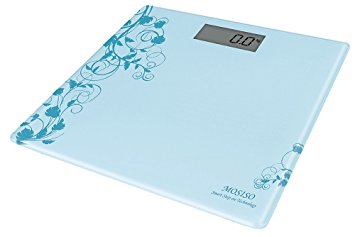 Mosiso - Ultra Thin High Accuracy Digital Bathroom Scale with "Smart Step-On" Technology (BLUE)