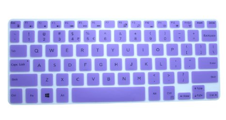 CaseBuy Ultra Thin Silicone Keyboard Protector Cover Skin for 2015 Newest Model Dell XPS 13-9343 13-9350 133-Inch Ultrabook Computer Purple