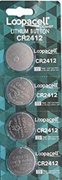 Loopacell CR2412 CR 2412 Lithium 3V 4 Batteries