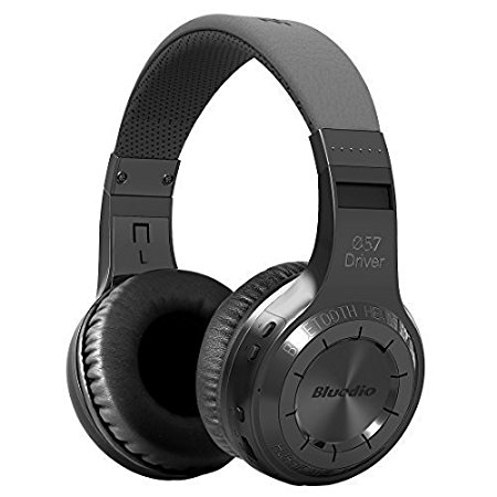Bluedio H-Turbine Wireless 4.1 Headphones Powerful Bass Over-ear Headset Bulit-in Microphone-Retail package Global release (Black)