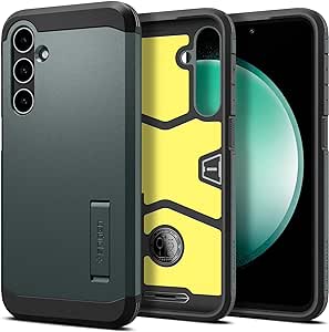 Spigen for Galaxy S23 FE Case, Tough Armor [Dual-layered][Mil-Grade] Designed for Samsung Galaxy S23 FE Case - Abyss Green