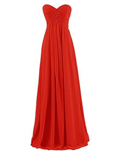 Dresstells Sweetheart Bridesmaid Chiffon Prom Dresses Long Evening Gowns