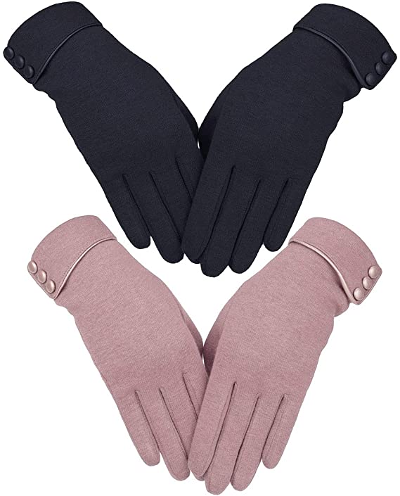 Knolee Women's Screen Gloves Warm Lined Thick Touch Warmer Winter Gloves