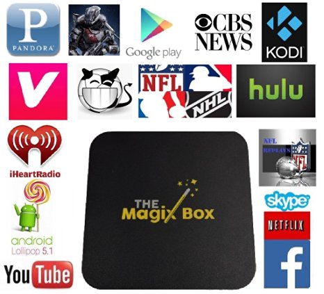 Magix Box Streaming Media Player Smart TV Box | Lightning Fast Quad Core Processor with Android 5.1 Lollipop Operating System & KODI | Octo-Core Mali450 GPU