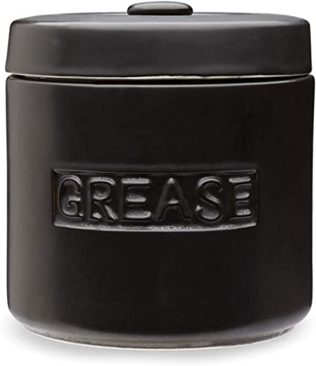 Fox Run 48764 Ceramic Grease Container 4-Cup Black