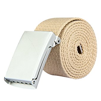 CellDeal Mens Plain Webbing Canvas Belt Fit 32 to 52 inch Various Colours