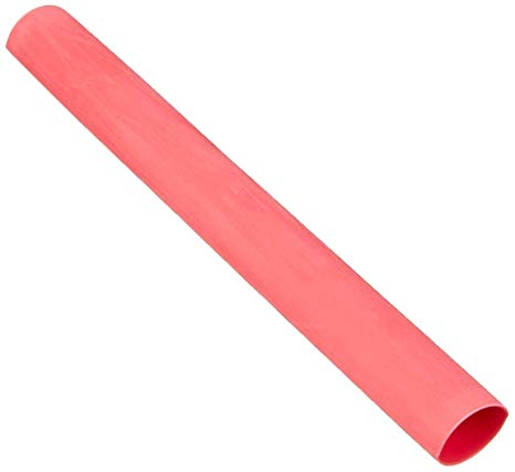 Double Wall Adhesive Lined Marine Grade Heat Polyolefin Shrink Tubing A81466-1/2" ID - Red - 6 Inches - 6 Pack