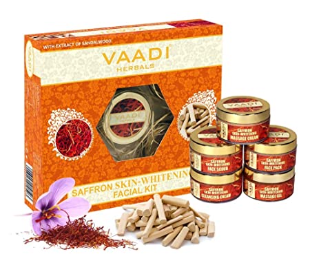 Vaadi Herbals Saffron Skin Whitening Facial Kit with Sandalwood Extract, 270g